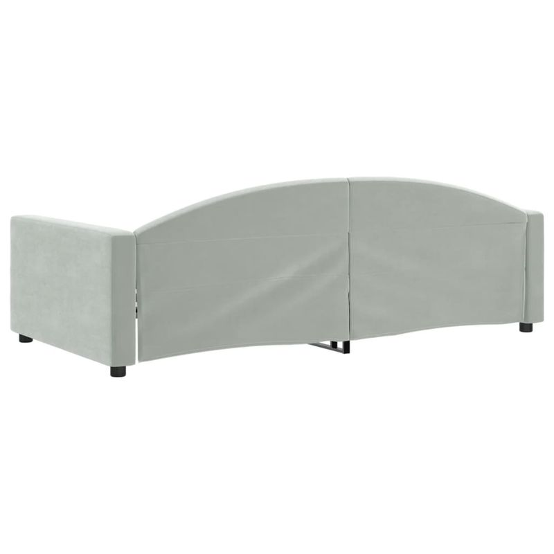 Casa si Gradina - Mobilier - Paturi si accesorii - Paturi - Cadru de pat, gri deschis, 100x200 cm, catifea - Infinity.ro