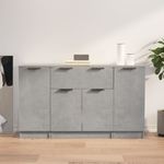 Casa si Gradina - Mobilier - Comode si corpuri - Comode - Servante, 3 piese, gri beton, lemn prelucrat - Infinity.ro