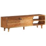 Casa si Gradina - Mobilier - Comode si corpuri - Comode - Comoda TV, lemn masiv acacia cu finisaj tip miere, 140x30x40 cm - Infinity.ro