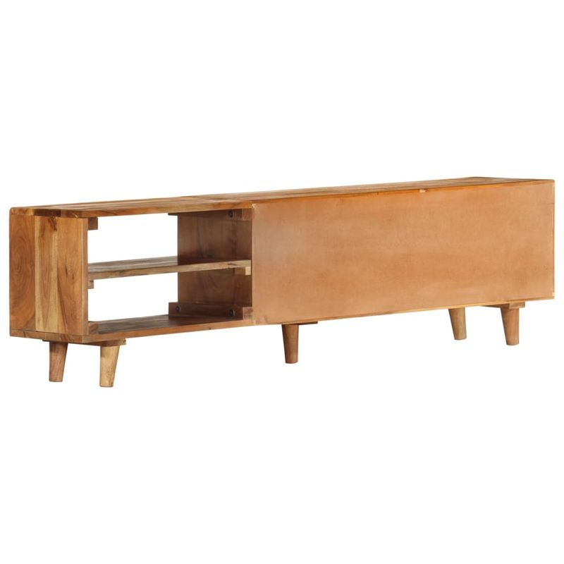 Casa si Gradina - Mobilier - Comode si corpuri - Comode - Comoda TV, lemn masiv acacia cu finisaj tip miere, 140x30x40 cm - Infinity.ro
