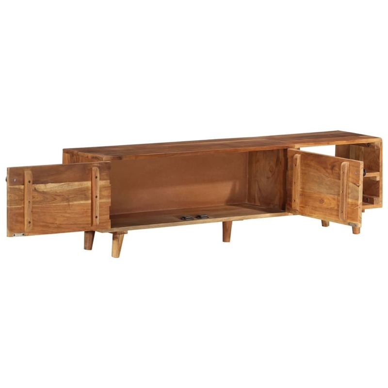 Casa si Gradina - Mobilier - Comode si corpuri - Comode - Comoda TV, lemn masiv acacia cu finisaj tip miere, 140x30x40 cm - Infinity.ro