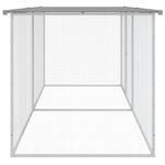 Petshop - Accesorii petshop - Culcusuri si custi - Custi interior si exterior - Cotet pui cu acoperis gri deschis 203x98x90 cm otel galvanizat - Infinity.ro