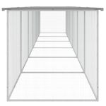 Petshop - Accesorii petshop - Culcusuri si custi - Custi interior si exterior - Cotet pui cu acoperis gri deschis 603x98x90 cm otel galvanizat - Infinity.ro