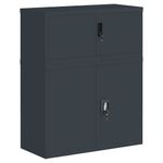 Casa si Gradina - Constructii - Depozitare, transport si protectie - Rafturi, fisete si vestiare - Fiset, antracit, 90x40x110 cm, otel - Infinity.ro