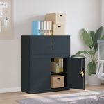 Casa si Gradina - Constructii - Depozitare, transport si protectie - Rafturi, fisete si vestiare - Fiset, antracit, 90x40x110 cm, otel - Infinity.ro