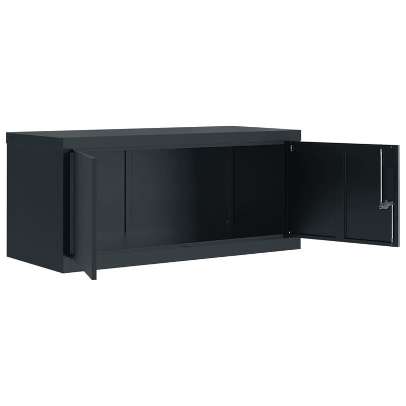 Casa si Gradina - Constructii - Depozitare, transport si protectie - Rafturi, fisete si vestiare - Fiset, antracit, 90x40x110 cm, otel - Infinity.ro