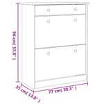 Casa si Gradina - Mobilier - Organizare si depozitare - Organizator incaltaminte - Pantofar ALTA, alb, 77x35x96 cm, lemn masiv de pin - Infinity.ro