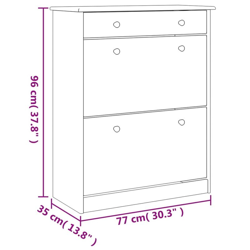 Casa si Gradina - Mobilier - Organizare si depozitare - Organizator incaltaminte - Pantofar ALTA, alb, 77x35x96 cm, lemn masiv de pin - Infinity.ro