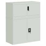 Casa si Gradina - Constructii - Depozitare, transport si protectie - Rafturi, fisete si vestiare - Fiset, gri deschis, 90x40x110 cm, otel - Infinity.ro