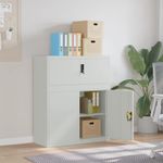Casa si Gradina - Constructii - Depozitare, transport si protectie - Rafturi, fisete si vestiare - Fiset, gri deschis, 90x40x110 cm, otel - Infinity.ro
