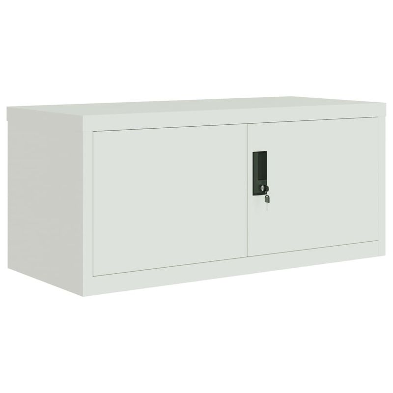 Casa si Gradina - Constructii - Depozitare, transport si protectie - Rafturi, fisete si vestiare - Fiset, gri deschis, 90x40x110 cm, otel - Infinity.ro