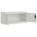 Casa si Gradina - Constructii - Depozitare, transport si protectie - Rafturi, fisete si vestiare - Fiset, gri deschis, 90x40x110 cm, otel - Infinity.ro