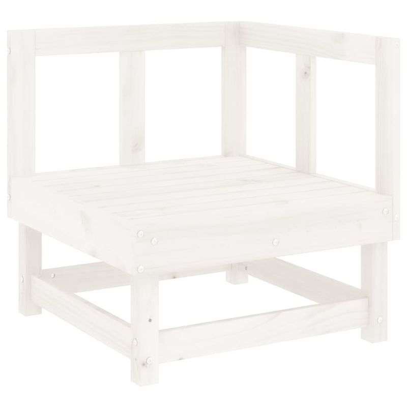 Casa si Gradina - Gradina si terasa - Mobilier exterior - Seturi mobila gradina - Set mobilier relaxare de gradina 5 piese alb lemn masiv de pin - Infinity.ro