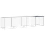 Petshop - Accesorii petshop - Culcusuri si custi - Custi interior si exterior - Cotet pui cu acoperis, antracit, 403x98x90 cm, otel galvanizat - Infinity.ro