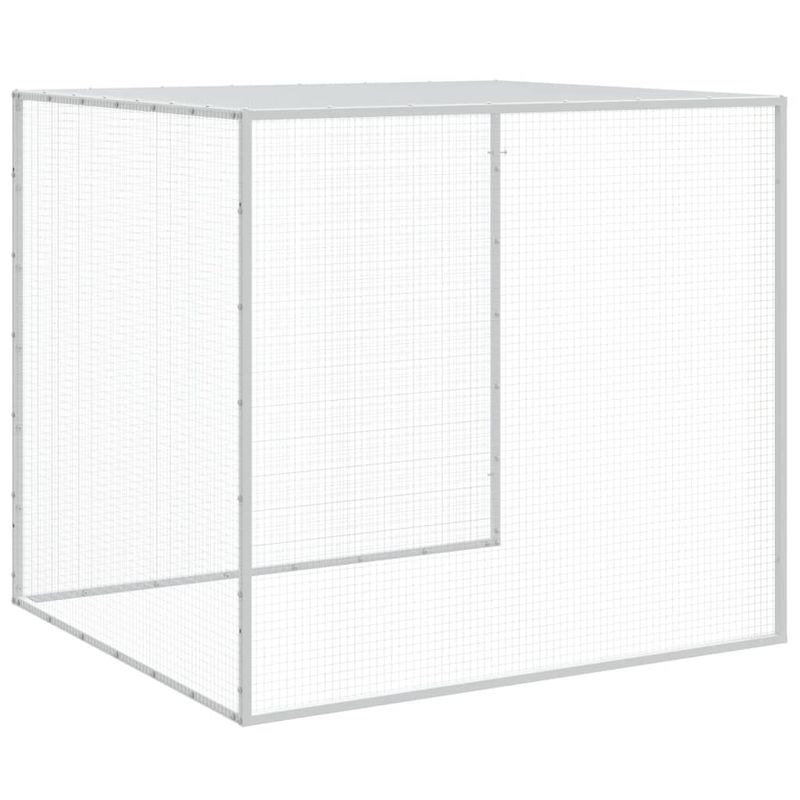 Petshop - Accesorii petshop - Culcusuri si custi - Custi interior si exterior - Cotet pui cu acoperis, antracit, 403x98x90 cm, otel galvanizat - Infinity.ro