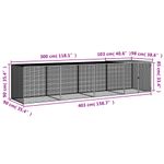 Petshop - Accesorii petshop - Culcusuri si custi - Custi interior si exterior - Cotet pui cu acoperis, antracit, 403x98x90 cm, otel galvanizat - Infinity.ro