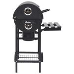 Casa si Gradina - Gradina si terasa - Gratare si accesorii - Gratare de gradina - Gratar tip butoi cu roti si rafturi, negru, 115x85x95 cm, otel - Infinity.ro