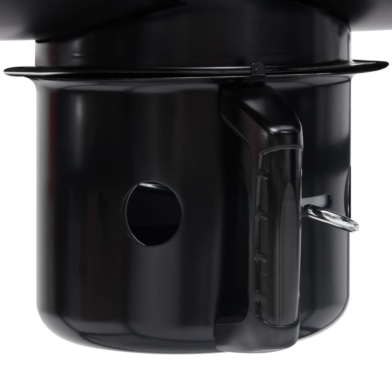 Casa si Gradina - Gradina si terasa - Gratare si accesorii - Gratare de gradina - Gratar tip butoi cu roti si rafturi, negru, 115x85x95 cm, otel - Infinity.ro