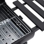Casa si Gradina - Gradina si terasa - Gratare si accesorii - Gratare de gradina - Gratar tip butoi cu roti si rafturi, negru, 115x85x95 cm, otel - Infinity.ro