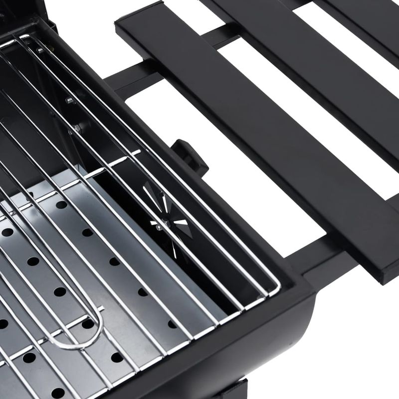 Casa si Gradina - Gradina si terasa - Gratare si accesorii - Gratare de gradina - Gratar tip butoi cu roti si rafturi, negru, 115x85x95 cm, otel - Infinity.ro