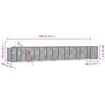 Petshop - Accesorii petshop - Culcusuri si custi - Custi interior si exterior - Padoc exterior cu acoperis argintiu 14x2x2,5 m otel galvanizat - Infinity.ro