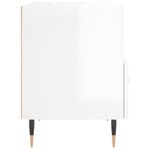 Casa si Gradina - Mobilier - Comode si corpuri - Noptiere - Noptiera, alb extralucios, 40x35x47,5 cm, lemn compozit - Infinity.ro