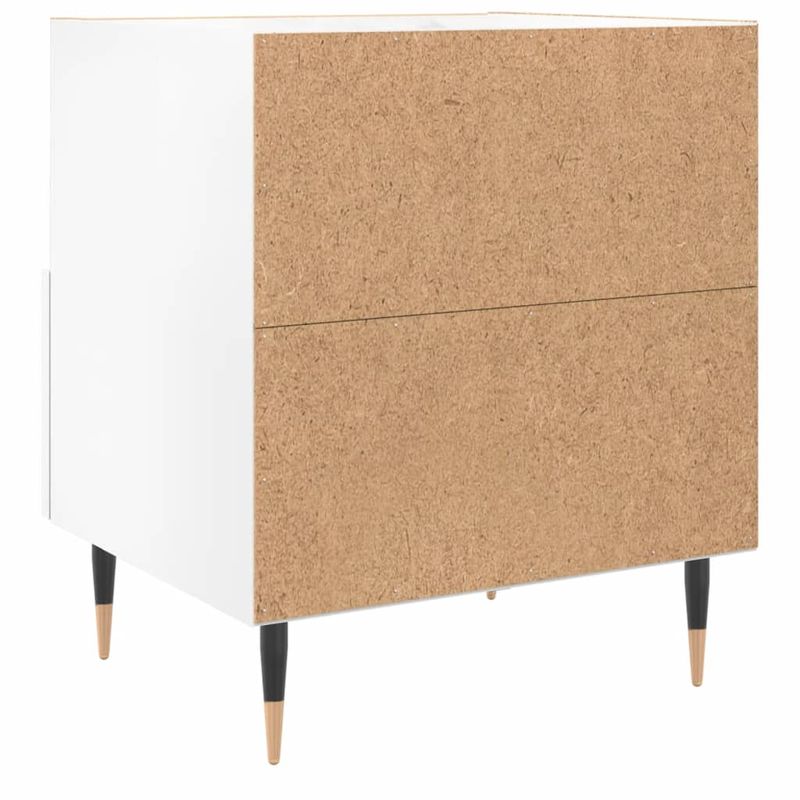 Casa si Gradina - Mobilier - Comode si corpuri - Noptiere - Noptiera, alb extralucios, 40x35x47,5 cm, lemn compozit - Infinity.ro