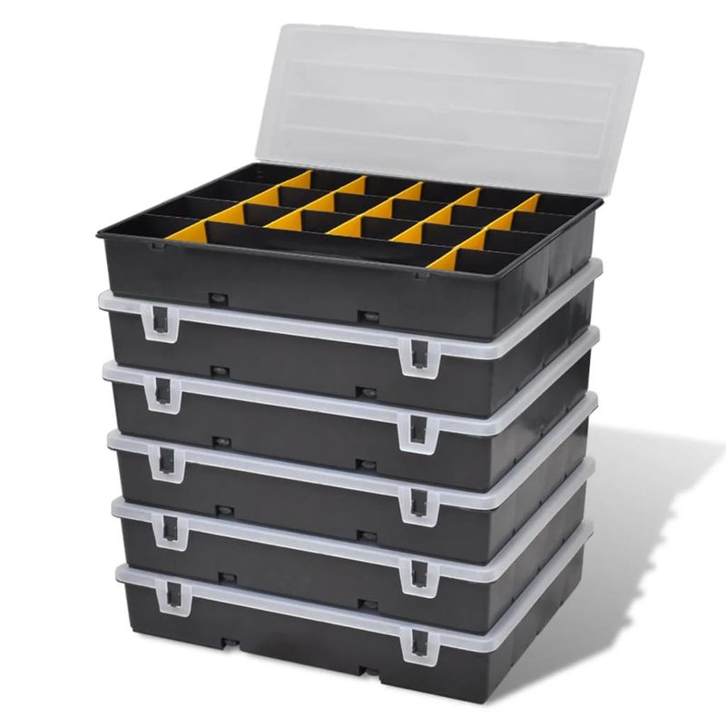 Casa si Gradina - Constructii - Depozitare, transport si protectie - Organizatoare si cutii scule - Carcasa de depozitare, cutie de sortare, 6 buc - Infinity.ro