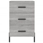 Casa si Gradina - Mobilier - Comode si corpuri - Noptiere - Noptiera, gri sonoma, 40x40x66 cm, lemn compozit - Infinity.ro