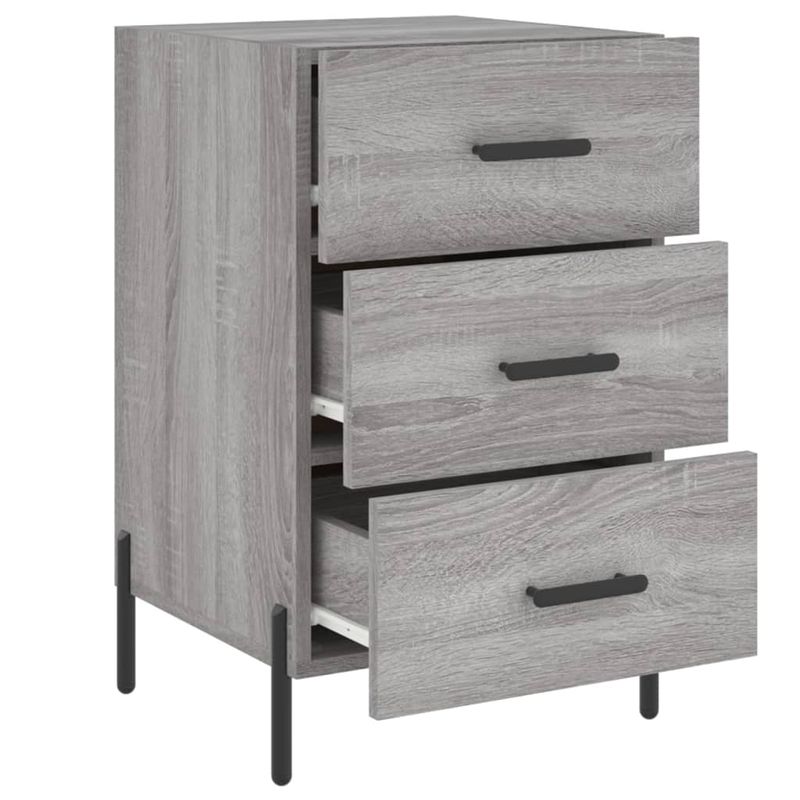 Casa si Gradina - Mobilier - Comode si corpuri - Noptiere - Noptiera, gri sonoma, 40x40x66 cm, lemn compozit - Infinity.ro