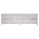 Casa si Gradina - Gradina si terasa - Mobilier exterior - Dulapuri si lazi depozitare exterior - Lada depozitare de gradina alb 198,5x50x56,5 cm lemn masiv brad - Infinity.ro