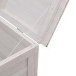 Casa si Gradina - Gradina si terasa - Mobilier exterior - Dulapuri si lazi depozitare exterior - Lada depozitare de gradina alb 198,5x50x56,5 cm lemn masiv brad - Infinity.ro