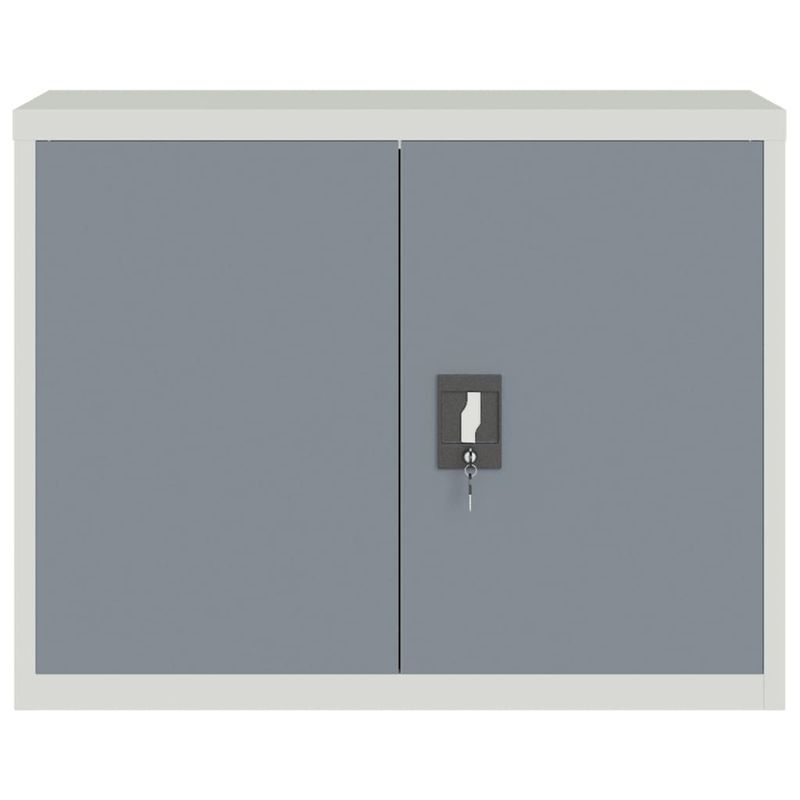 Casa si Gradina - Constructii - Depozitare, transport si protectie - Rafturi, fisete si vestiare - Fiset, gri deschis si gri inchis, 90x40x70 cm, otel - Infinity.ro