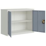 Casa si Gradina - Constructii - Depozitare, transport si protectie - Rafturi, fisete si vestiare - Fiset, gri deschis si gri inchis, 90x40x70 cm, otel - Infinity.ro