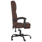 Casa si Gradina - Mobilier - Scaune si fotolii - Scaune - Scaun de birou rabatabil cu masaj, maro, piele ecologica - Infinity.ro
