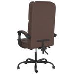 Casa si Gradina - Mobilier - Scaune si fotolii - Scaune - Scaun de birou rabatabil cu masaj, maro, piele ecologica - Infinity.ro