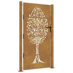 Casa si Gradina - Constructii - Usi interior, exterior si garaj - Usi garaj - Poarta de gradina, 105x205 cm, otel corten, model copac - Infinity.ro