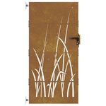 Casa si Gradina - Constructii - Usi interior, exterior si garaj - Usi garaj - Poarta pentru gradina, 85x200 cm, otel corten, model iarba - Infinity.ro