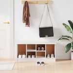 Casa si Gradina - Mobilier - Canapele si coltare - Banchete - Bancheta pantofar „ALTA”, alb, 100x35x45 cm, lemn masiv de pin - Infinity.ro