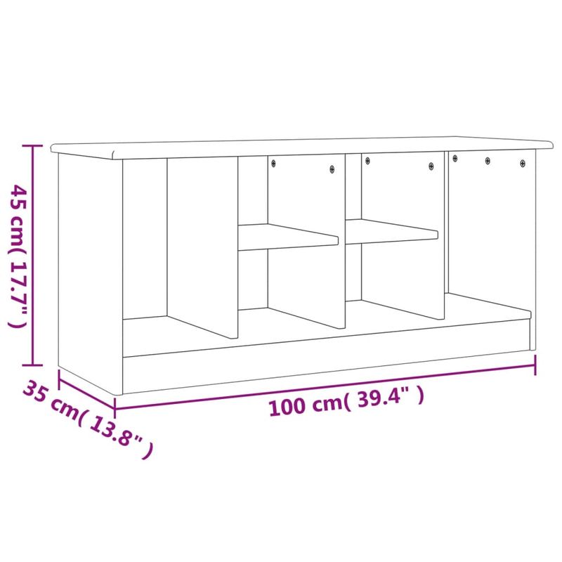 Casa si Gradina - Mobilier - Canapele si coltare - Banchete - Bancheta pantofar „ALTA”, alb, 100x35x45 cm, lemn masiv de pin - Infinity.ro