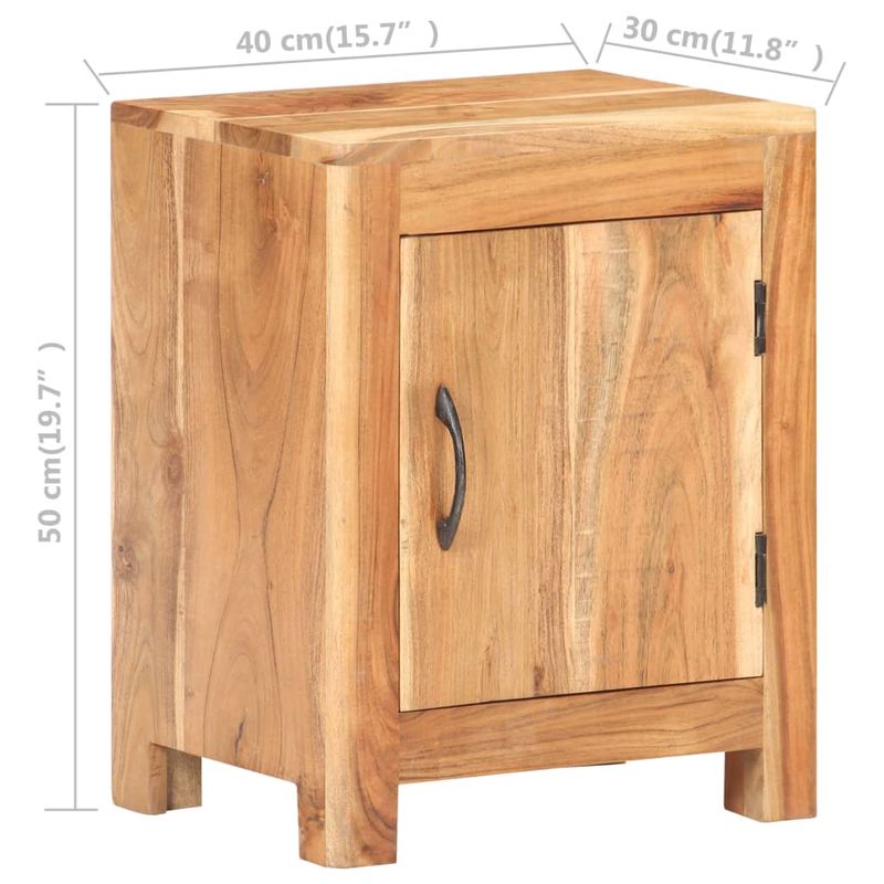 Casa si Gradina - Mobilier - Comode si corpuri - Noptiere - Noptiera, 40x30x50 cm, lemn masiv de acacia - Infinity.ro