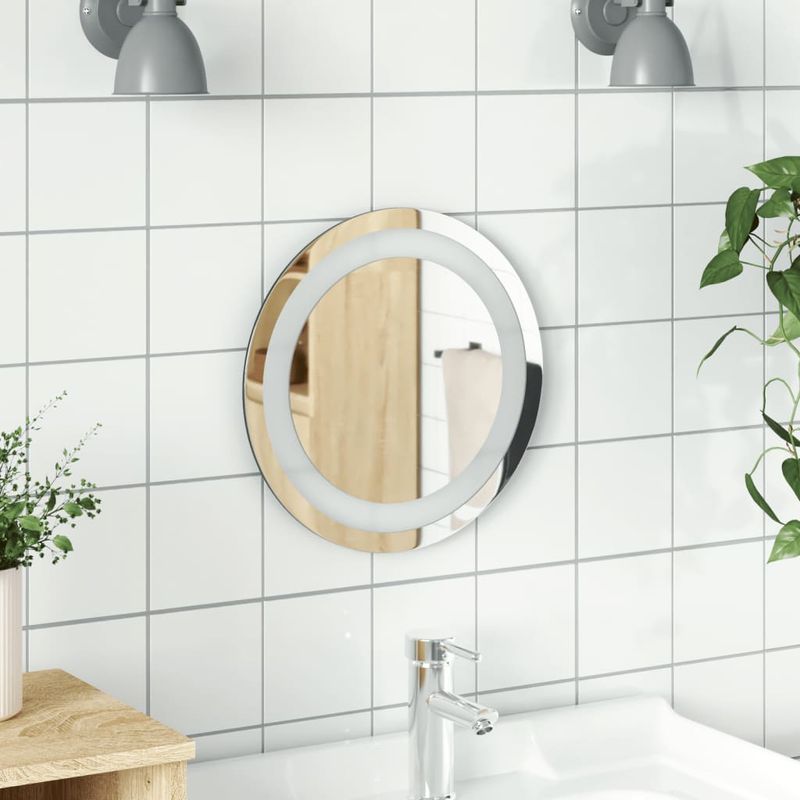 Casa si Gradina - Decoratiuni - Oglinzi - Oglinda de baie cu LED, 30 cm, rotunda - Infinity.ro