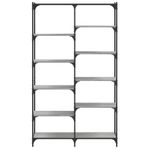 Casa si Gradina - Mobilier - Biblioteci si rafturi - Biblioteci - Raft de carti gri sonoma 100x32x170 cm lemn prelucrat si fier - Infinity.ro