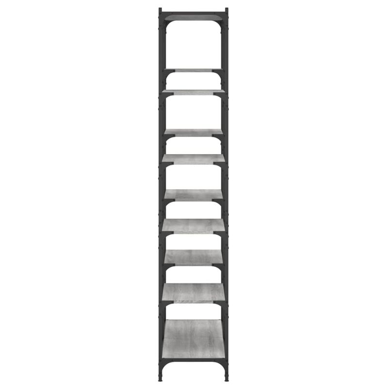 Casa si Gradina - Mobilier - Biblioteci si rafturi - Biblioteci - Raft de carti gri sonoma 100x32x170 cm lemn prelucrat si fier - Infinity.ro