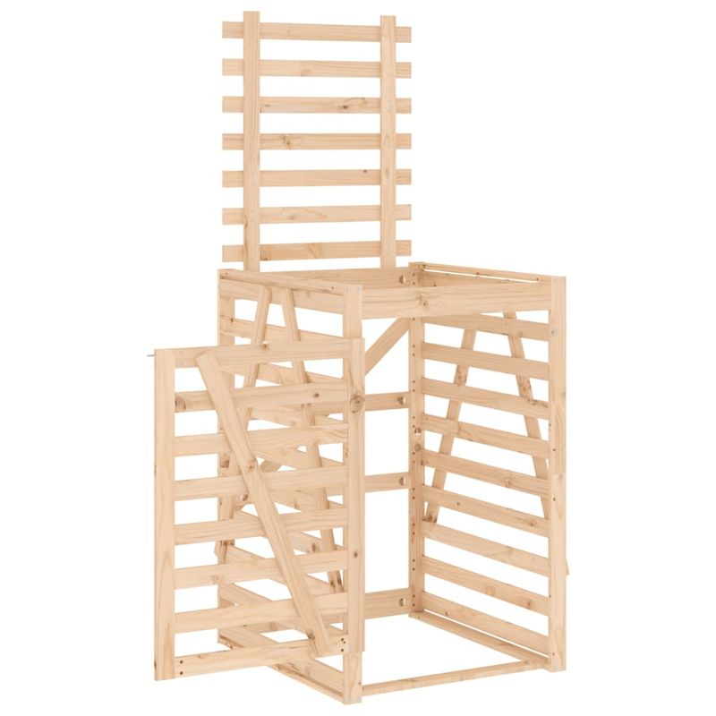 Casa si Gradina - Mobilier - Organizare si depozitare - Cosuri de gunoi - Depozitare cos de gunoi, 84x90x128,5 cm, lemn masiv de pin - Infinity.ro