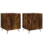 Casa si Gradina - Mobilier - Comode si corpuri - Noptiere - Noptiere, 2 buc., stejar fumuriu, 40x40x50 cm, lemn compozit - Infinity.ro