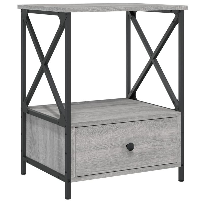 Casa si Gradina - Mobilier - Comode si corpuri - Noptiere - Noptiere, 2 buc., gri sonoma, 50x41x65 cm, lemn compozit - Infinity.ro