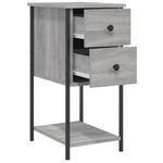 Casa si Gradina - Mobilier - Comode si corpuri - Noptiere - Noptiera, gri sonoma, 32x42x70 cm, lemn compozit - Infinity.ro