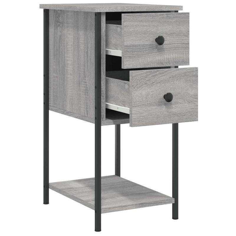 Casa si Gradina - Mobilier - Comode si corpuri - Noptiere - Noptiera, gri sonoma, 32x42x70 cm, lemn compozit - Infinity.ro