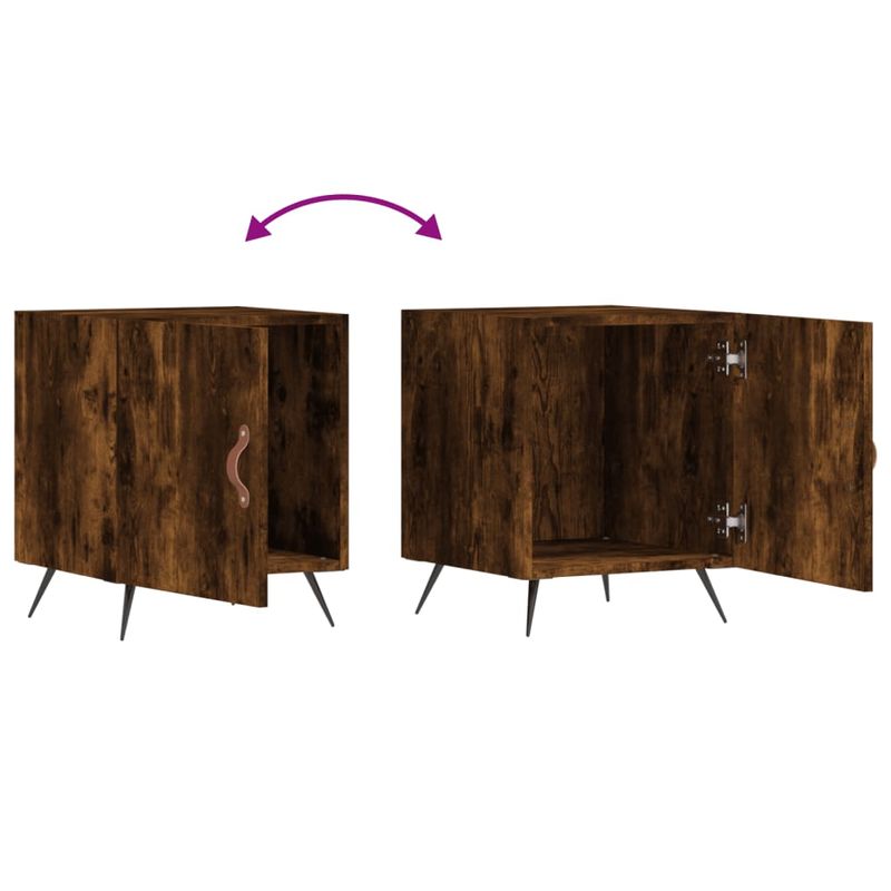 Casa si Gradina - Mobilier - Comode si corpuri - Noptiere - Noptiere, 2 buc., stejar fumuriu, 40x40x50 cm, lemn compozit - Infinity.ro